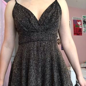 Akira Gold Glitter Romper